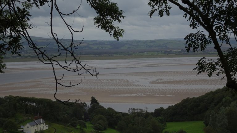 The tide is well out - you can almost walk across the river